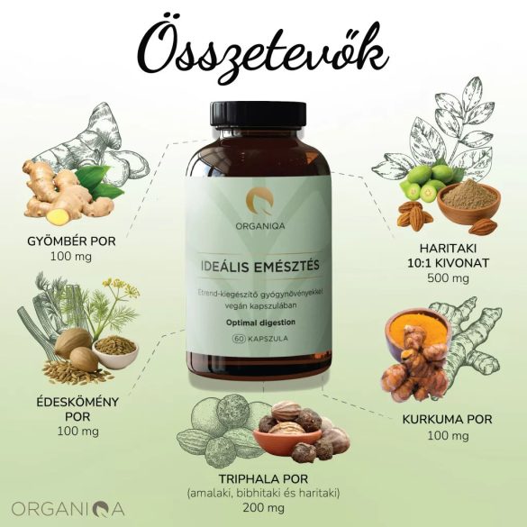 Organiqa Ideális emésztés 500mg kapszula 60 db