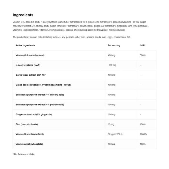 OstroVit Pharma Immun Aid immunerősítő komplex kapszula 90 db