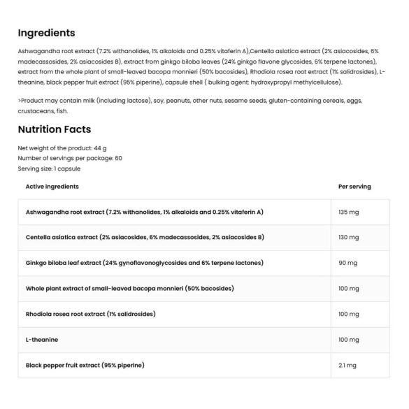 OstroVit Pharma Adapto Aid Stressz kontroll komplex kapszula 60 db