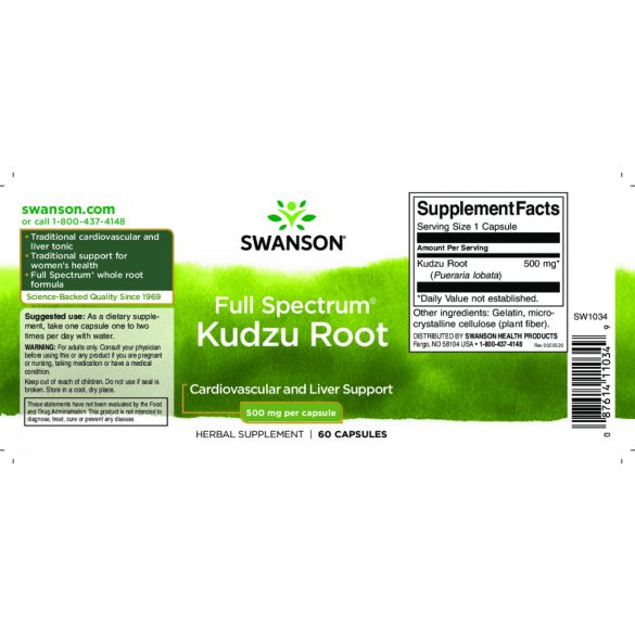 Swanson Kudzu root 500 mg kapszula 60 db