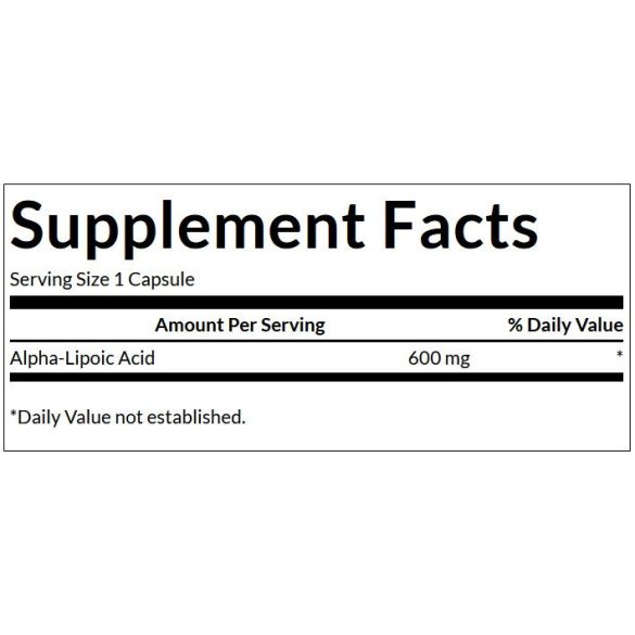 Swanson Alfa-liponsav (ALA) 600 mg kapszula 60 db