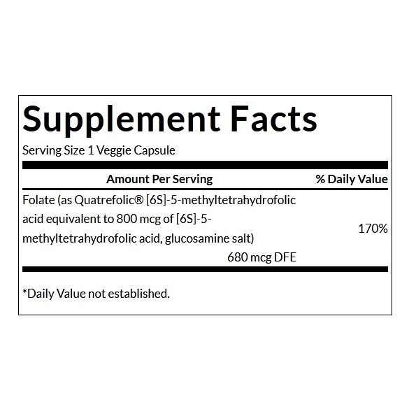 Swanson Folát (5-MTHF) 800 mcg kapszula 30 db