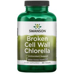   Swanson Chlorella alga (tört sejtfalú) 500 mg tabletta 360 db