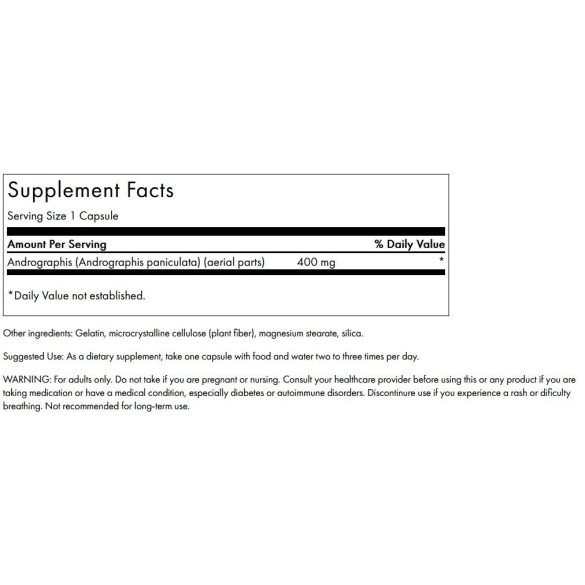 Swanson Andrographis paniculata 400 mg kapszula 60 db