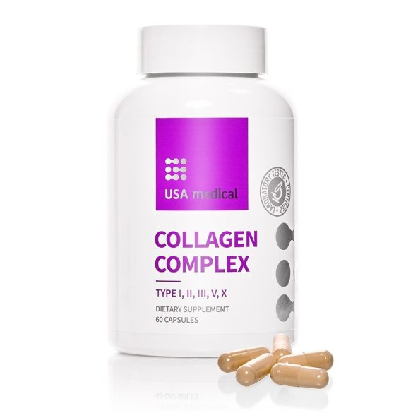 USA medical Kollagén Komplex (Collagen Complex) kapszula 5 féle kollagénnel 500 mg 60 db