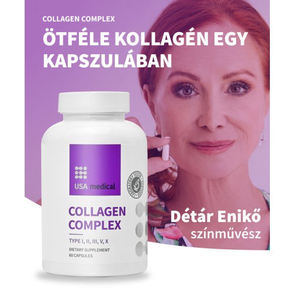 USA medical Kollagén Komplex (Collagen Complex) kapszula 5 féle kollagénnel 500 mg 60 db