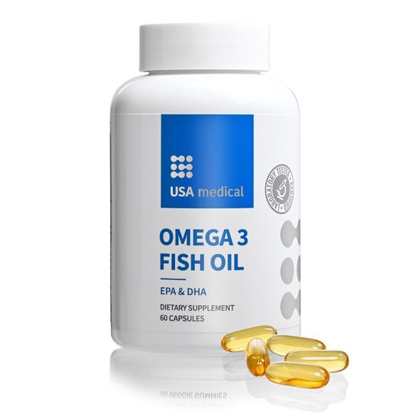 USA medical Omega-3 halolaj (EPA 432mg, DHA 288mg) lágykapszula 60 db 