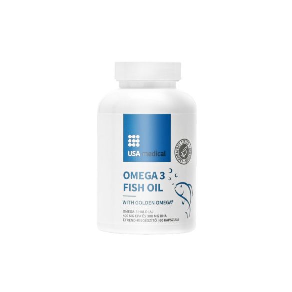 USA medical GOLDEN® Omega-3 halolaj (EPA 400 mg, DHA 300 mg) lágykapszula 60 db