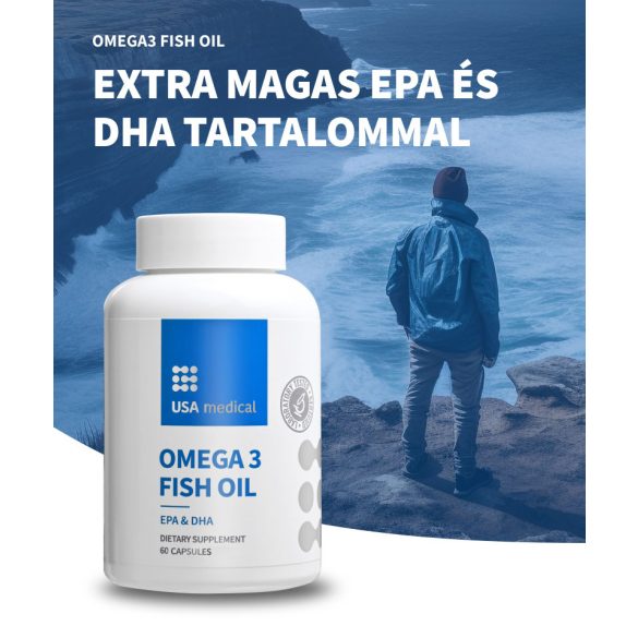 USA medical Omega-3 halolaj (EPA 432mg, DHA 288mg) lágykapszula 60 db 