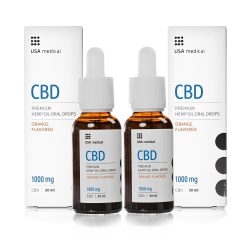 USA medical 1000 mg Prémium CBD olaj 2x30 ml DUOPACK