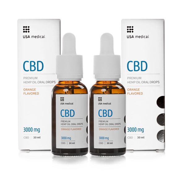 USA medical 3000 mg Prémium CBD olaj 2x30 ml DUOPACK