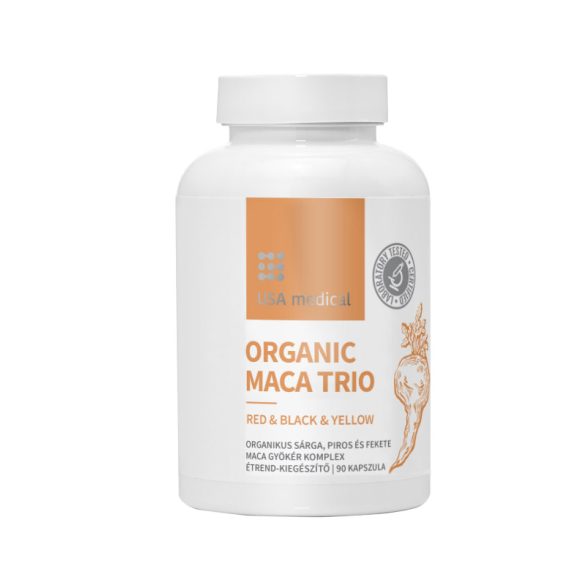 USA medical Organic Maca Trió (sárga, vörös, fekete) kapszula 60 db