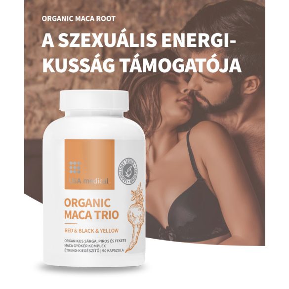 USA medical Organic Maca Trió (sárga, vörös, fekete) kapszula 60 db