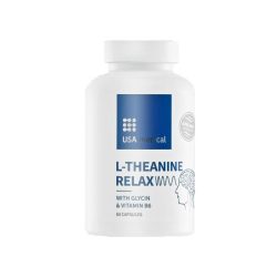   USA medical L-Theanine RELAX AlphaWave® L-teanin + glicin kapszula 60 db