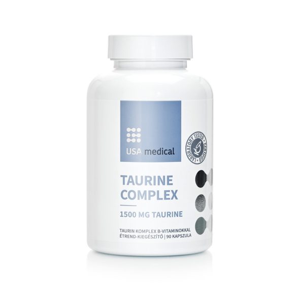 USA medical Taurine Complex 500 mg taurin B-vitaminokkal kapszula 90 db