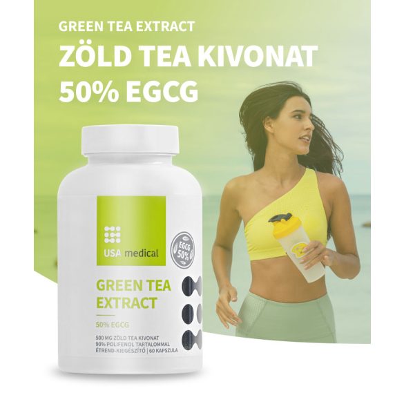 USA medical Green Tea Zöld tea kivonat 500 mg 50% EGCG kapszula 60 db