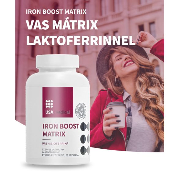 USA medical Iron Boost Matrix Vas mátrix (28 mg) laktoferinnel kapszula 60 db