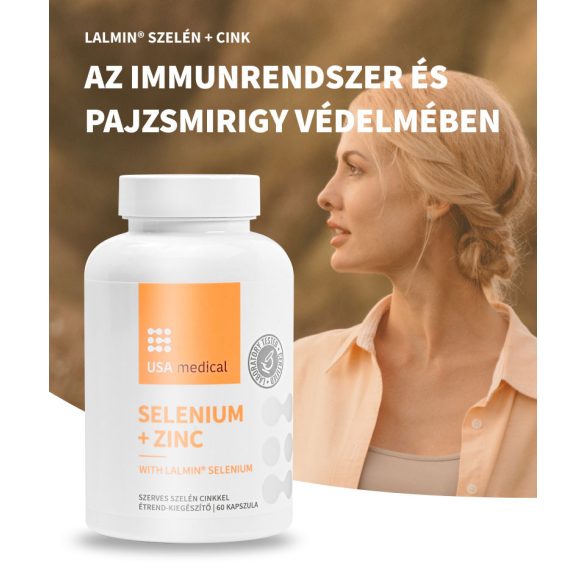 USA medical Szelén szerves Lalmin® + cink kapszula 60 db