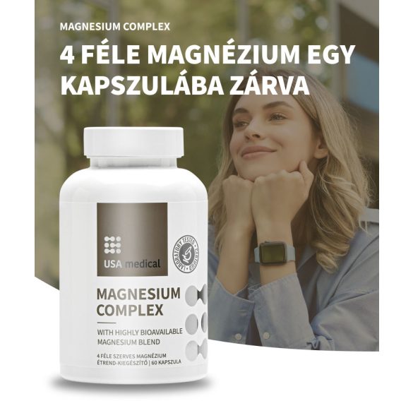 USA medical Magnézium komplex 4 féle magnéziummal 600 mg kapszula 60 db 