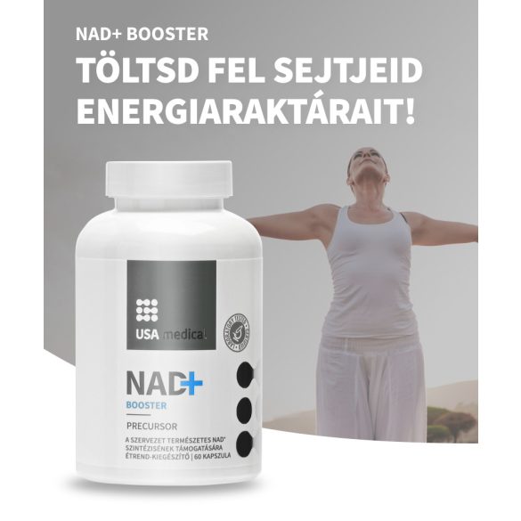 USA medical NAD+  Booster apigeninnel és rezveratrollal kapszula 60 db