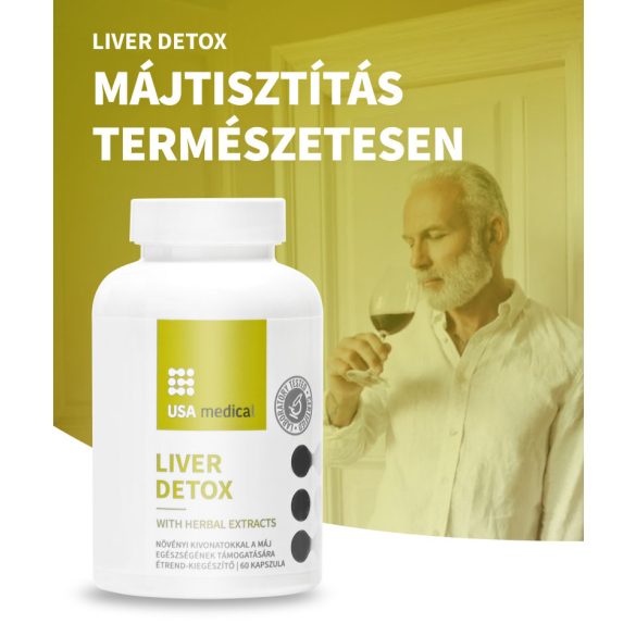 USA medical Liver Detox Májtisztító növényi kivonatokkal kapszula 60 db
