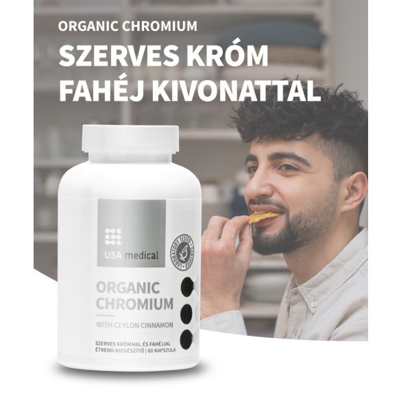 USA medical Organic Chromium szerves króm + ceyloni fahéj kapszula 60 db